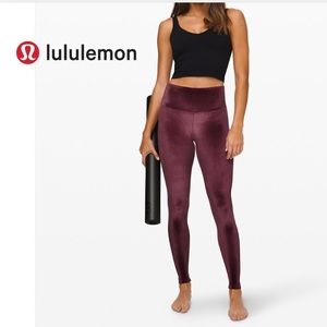 Ω LULULEMON Wunder Under High Rise VELVET Leggings